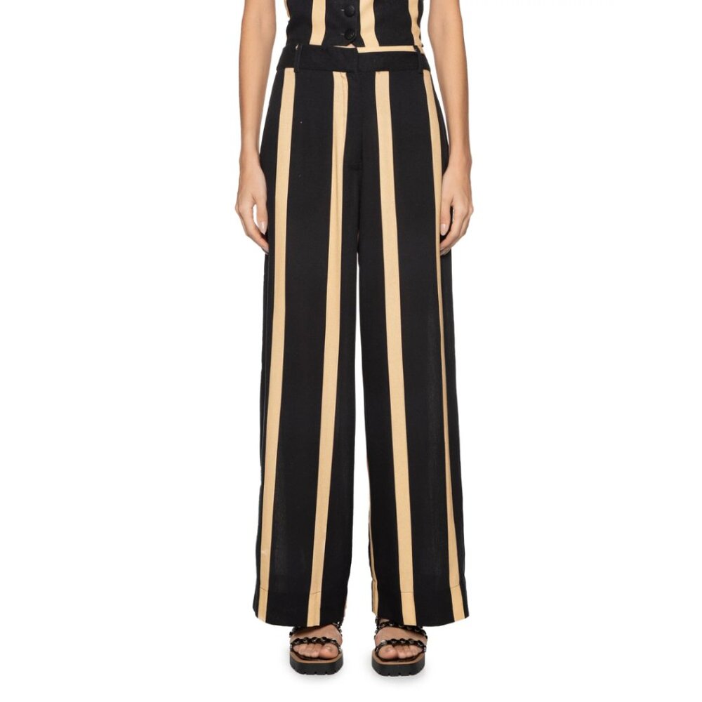 Dress To | Women's Linen Tailoring Pants Aura Print